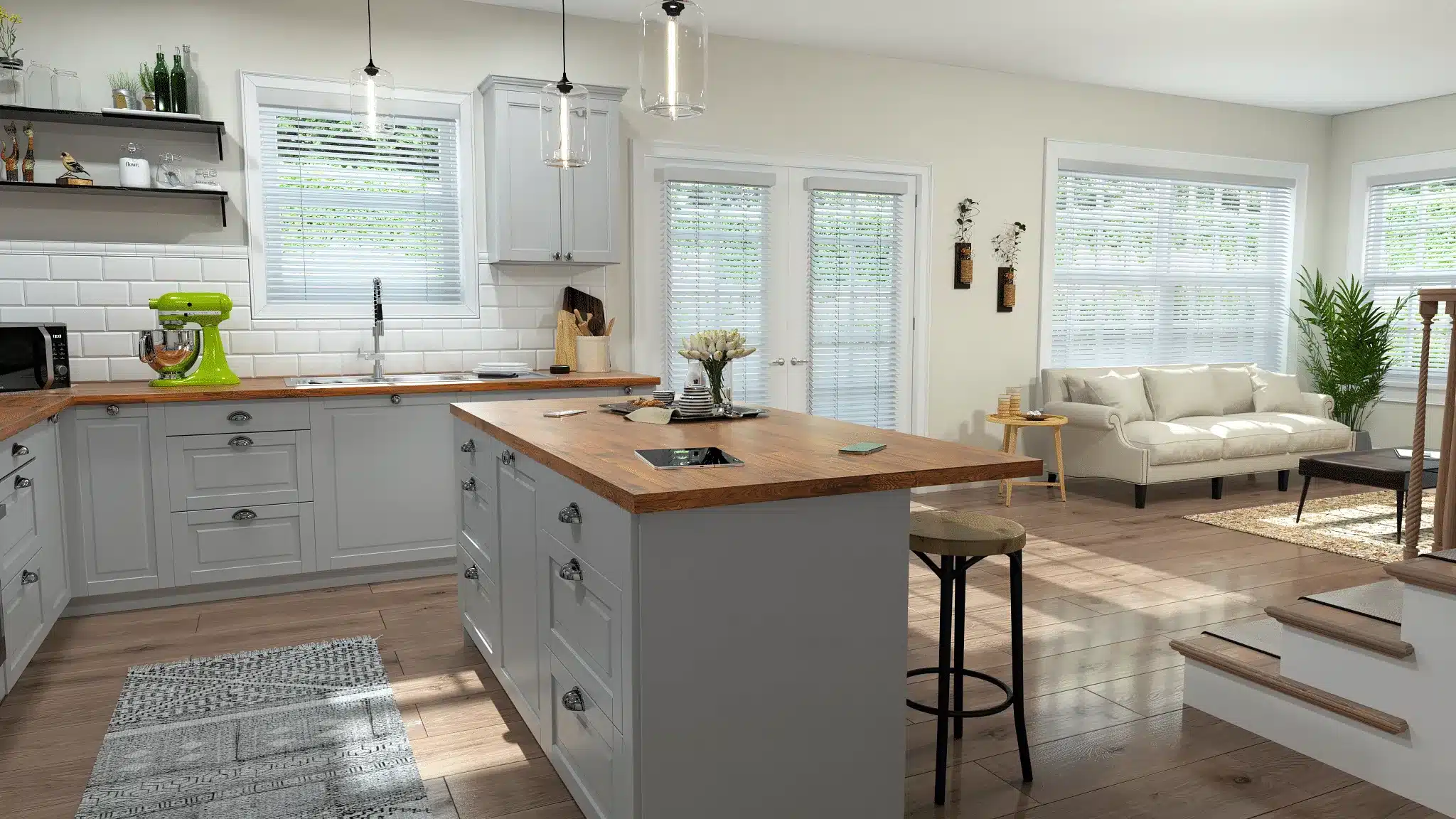 Wood Blinds Kitchen (2)